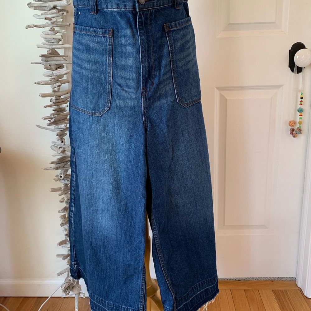 Free People Wide Leg Crop Jean